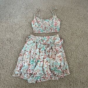 Urban Outfitters floral top and shorts set